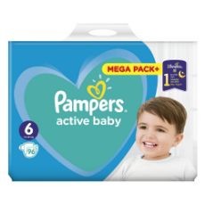 Εικόνα της Πάνες με Αυτοκόλλητο Pampers Active Baby No.6 (13-18Kg) Mega Pack 96τμχ