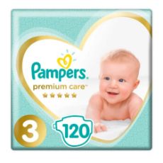 Εικόνα της Πάνες με Αυτοκόλλητο Pampers Premium Care No.3 (5-9Kg) Mega Pack 120τμχ