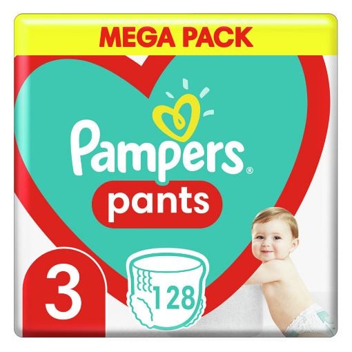 Εικόνα της Πάνες Βρακάκι Pampers Pants No.3 (6-11Kg) Mega Pack 128τμχ