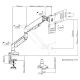 Εικόνα της Monitor Arm Anda Seat Stealth Pro II A9 Black/White AD-W-A9-1S-BW