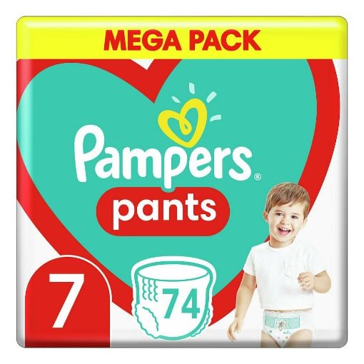 Εικόνα της Πάνες Βρακάκι Pampers Pants No.7 (15kg+) Mega Pack 74τμχ