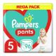 Εικόνα της Πάνες Βρακάκι Pampers Pants No.5 (11-17Kg) Mega Pack 96τμχ
