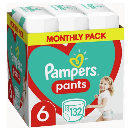Εικόνα της Πάνες Βρακάκι Pampers Pants No.6 (13-19Kg) Monthly Pack 132τμχ