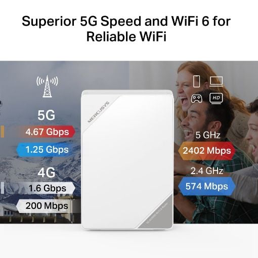 Εικόνα της Router Mercusys 5G AX3000 Wireless Dual Band MB520-5G