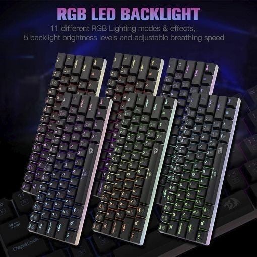 Εικόνα της Πληκτρολόγιο Redragon Alien Giant K605 60% Super-Sized RGB Blue Switches (US)