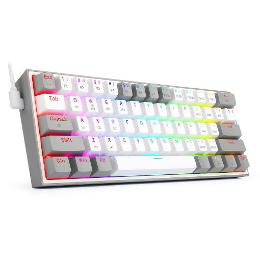 Εικόνα της Πληκτρολόγιο Redragon Fizz K617 SE 60% RGB Custom Switches (US) White