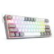 Εικόνα της Πληκτρολόγιο Redragon Fizz K617 SE 60% RGB Custom Switches (US) White