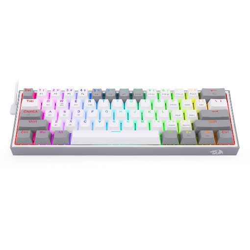 Εικόνα της Πληκτρολόγιο Redragon Fizz K617 SE 60% RGB Custom Switches (US) White