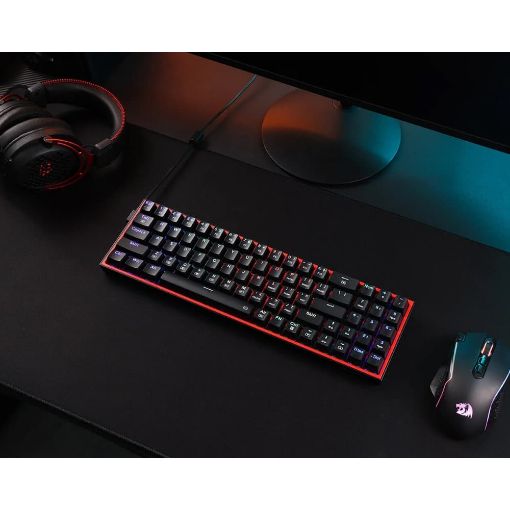 Εικόνα της Πληκτρολόγιο Redragon Pollux K628 75% RGB Red Switches (US) Black