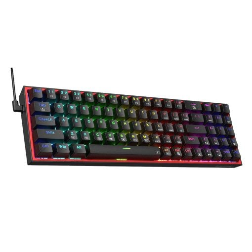 Εικόνα της Πληκτρολόγιο Redragon Pollux K628 75% RGB Red Switches (US) Black