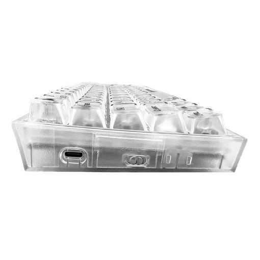 Εικόνα της Πληκτρολόγιο Redragon Castor K631 PRO Transparent 65% Wireless RGB Custom Switches White