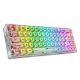 Εικόνα της Πληκτρολόγιο Redragon Castor K631 PRO Transparent 65% Wireless RGB Custom Switches White