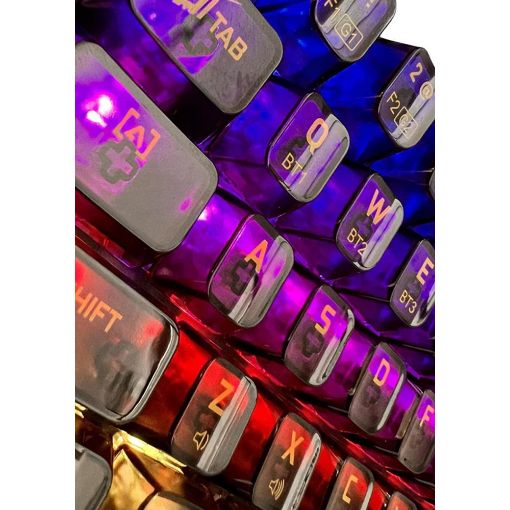 Εικόνα της Πληκτρολόγιο Redragon Castor K631 PRO Transparent 65% Wireless RGB Custom Switches Black