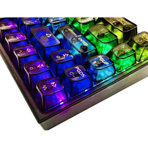 Εικόνα της Πληκτρολόγιο Redragon Castor K631 PRO Transparent 65% Wireless RGB Custom Switches Black