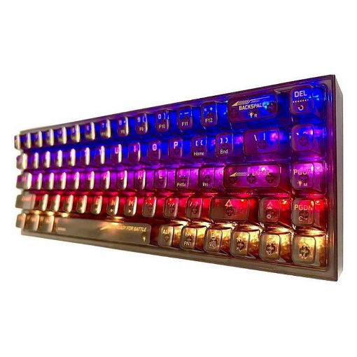 Εικόνα της Πληκτρολόγιο Redragon Castor K631 PRO Transparent 65% Wireless RGB Custom Switches Black