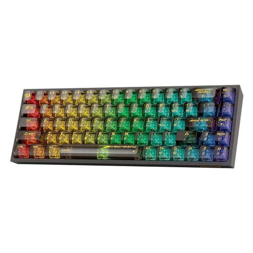 Εικόνα της Πληκτρολόγιο Redragon Castor K631 PRO Transparent 65% Wireless RGB Custom Switches Black