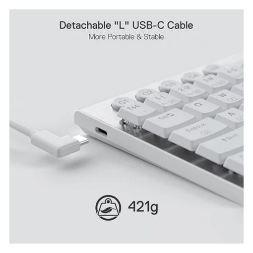 Εικόνα της Πληκτρολόγιο Redragon Horus Mini K632W Pro 60% Wireless RGB Red Switches (US) White