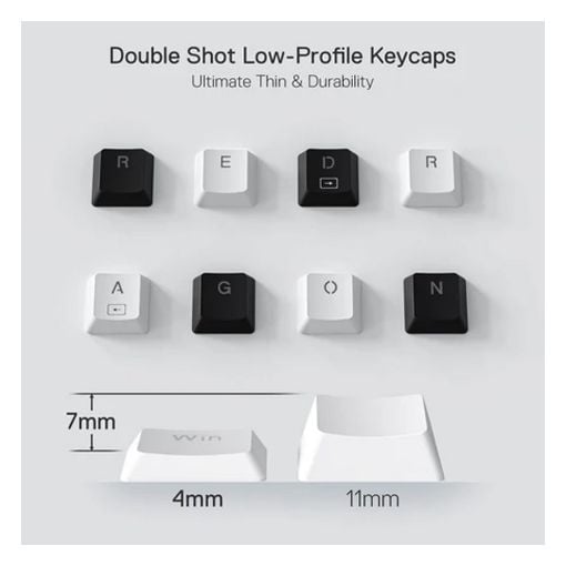 Εικόνα της Πληκτρολόγιο Redragon Horus Mini K632W Pro 60% Wireless RGB Red Switches (US) White