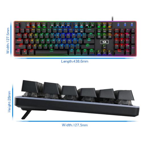 Εικόνα της Πληκτρολόγιο Redragon Ratri K595 Full RGB Blue Switches (US) Black