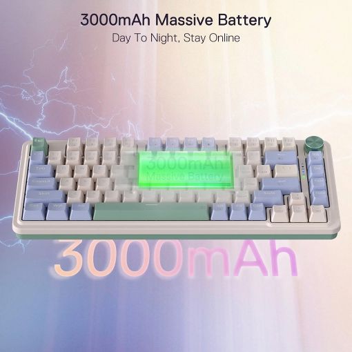Εικόνα της Πληκτρολόγιο Redragon UCAL K673 Pro 75% Wireless RGB Red Switches (US) Vintage White