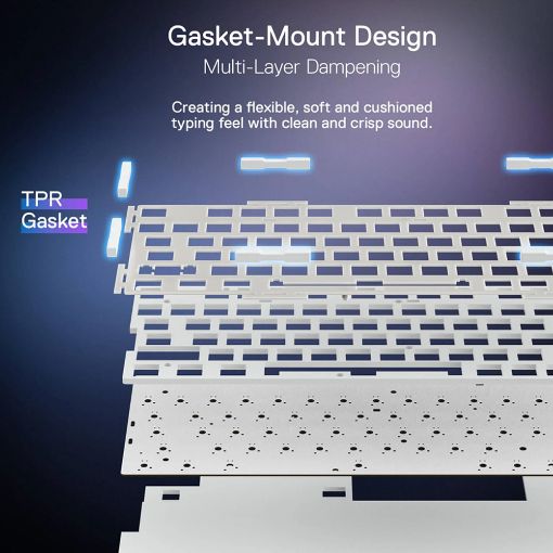 Εικόνα της Πληκτρολόγιο Redragon UCAL K673 Pro 75% Wireless RGB Red Switches (US) Vintage White