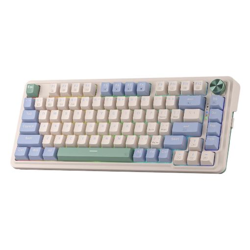 Εικόνα της Πληκτρολόγιο Redragon UCAL K673 Pro 75% Wireless RGB Red Switches (US) Vintage White