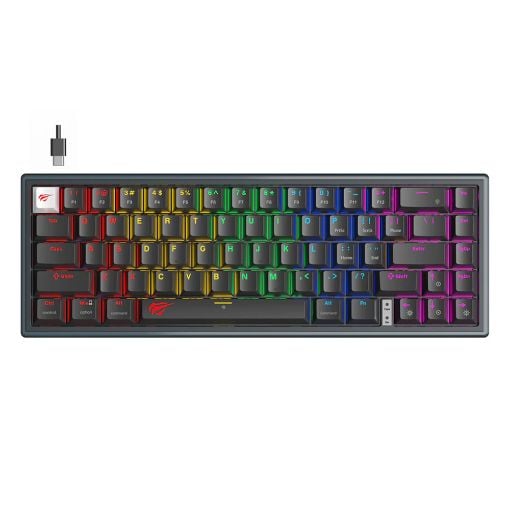 Εικόνα της Πληκτρολόγιο Havit KB874L 65% RGB Black