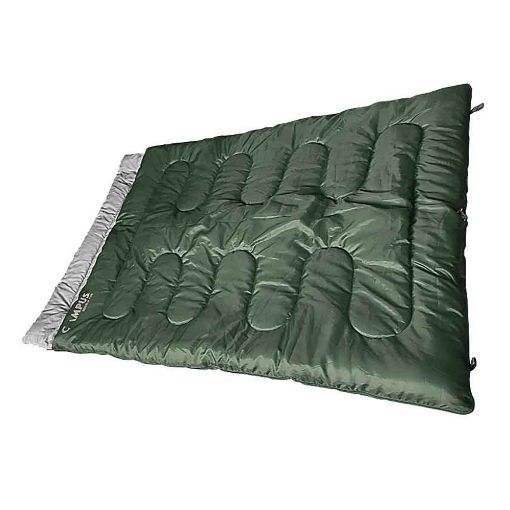 Εικόνα της Sleeping Bag Campus Double Fun Διπλό με Μαξιλάρι 200/30 x 150cm Χακί 210-6011-12