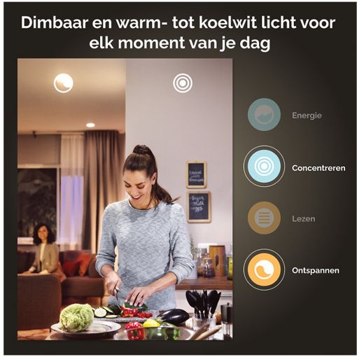 Εικόνα της Smart Lamp Philips Hue E27 A60 800lm 6W Tunable White (2-Pack)