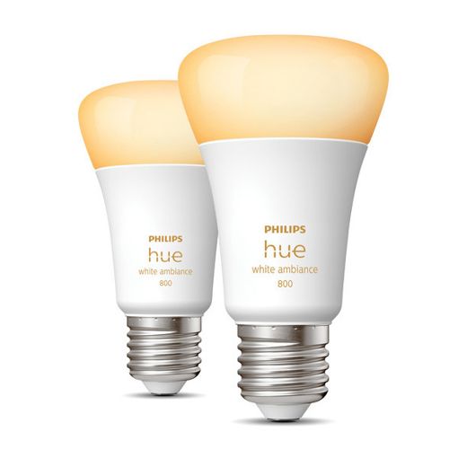 Εικόνα της Smart Lamp Philips Hue E27 A60 800lm 6W Tunable White (2-Pack)