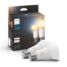 Εικόνα της Smart Lamp Philips Hue E27 A60 800lm 6W Tunable White (2-Pack)