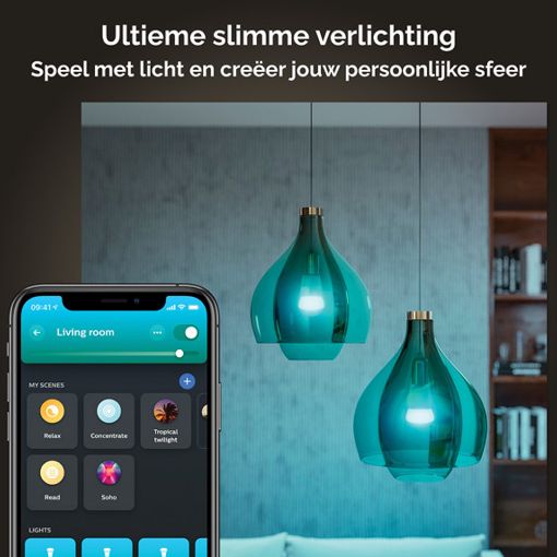 Εικόνα της Smart Lamp Philips Hue E27 A60 1100lm 9W RGB & Tunable White 929002468801