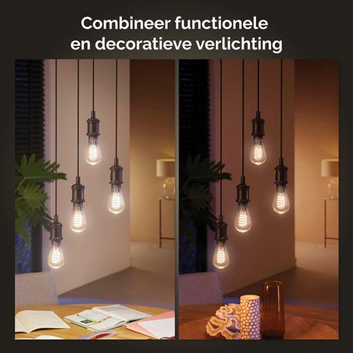 Εικόνα της Smart Lamp Philips Hue E27 ST64 550lm 7W Extra Warm White 929003051701