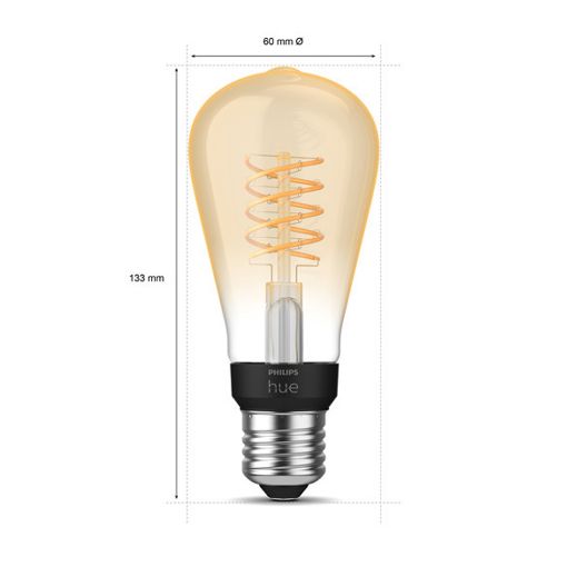 Εικόνα της Smart Lamp Philips Hue E27 ST64 550lm 7W Extra Warm White 929003051701