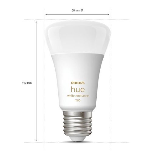 Εικόνα της Smart Lamp Philips Hue E27 A60 1100lm 8W Tunable White