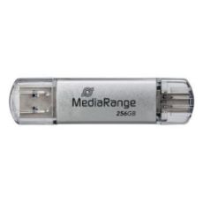 Εικόνα της MediaRange USB 3.2 Combo Flash Drive with USB-A & USB-C 256GB Silver MR939-1