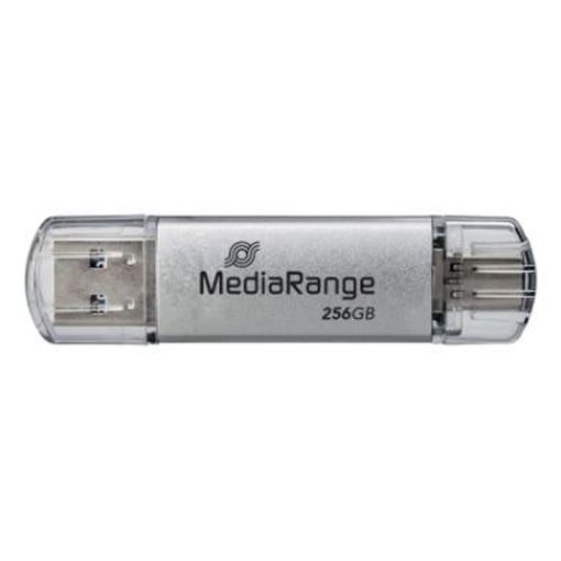 Εικόνα της MediaRange USB 3.2 Combo Flash Drive with USB-A & USB-C 256GB Silver MR939-1