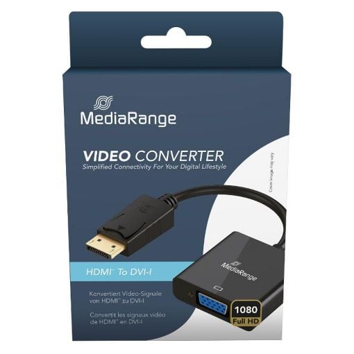 Εικόνα της Converter MediaRange HDMI Male to DVI-I Female 20cm Black MRCS228