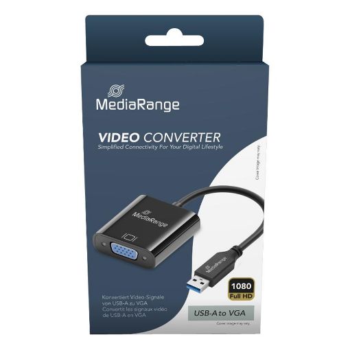 Εικόνα της Converter MediaRange USB-A 3.0 Male to VGA Female 20cm Black MRCS230