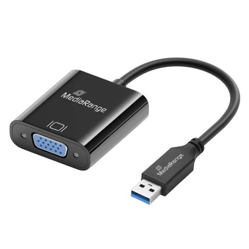 Εικόνα της Converter MediaRange USB-A 3.0 Male to VGA Female 20cm Black MRCS230