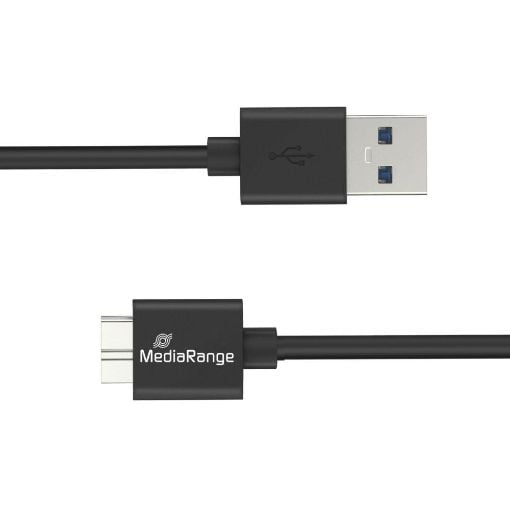 Εικόνα της Καλώδιο MediaRange USB-A to Micro-B 50cm 5W Black MRCS239