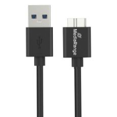 Εικόνα της Καλώδιο MediaRange USB-A to Micro-B 50cm 5W Black MRCS239