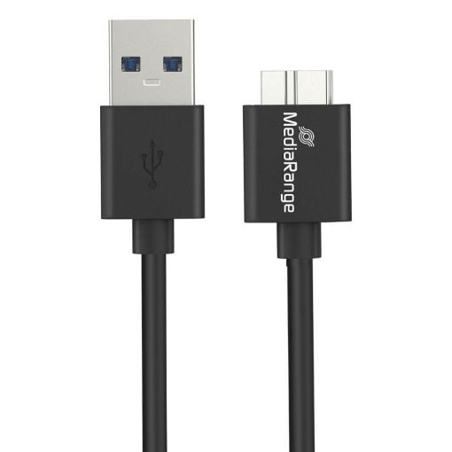 Εικόνα της Καλώδιο MediaRange USB-A to Micro-B 50cm 5W Black MRCS239