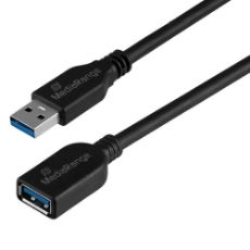 Εικόνα της Καλώδιο Προέκτασης MediaRange USB 3.0 M/F 5m Black MRCS241