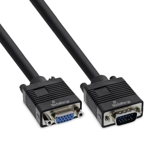 Εικόνα της Καλώδιο Προέκτασης MediaRange VGA (HD15) M/F 2m Black MRCS249