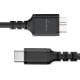 Εικόνα της Καλώδιο MediaRange Micro-B to USB-C 50cm 15W Black MRCS257