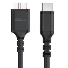 Εικόνα της Καλώδιο MediaRange Micro-B to USB-C 50cm 15W Black MRCS257