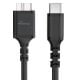 Εικόνα της Καλώδιο MediaRange Micro-B to USB-C 50cm 15W Black MRCS257