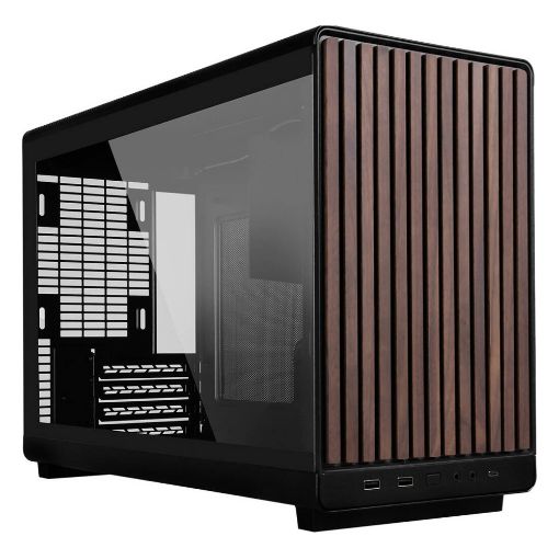 Εικόνα της Lian Li Dan Cases A3-mATX All Mesh Steel-Fabric Wood & Glass Edition Black G99.A3X-WDG.00