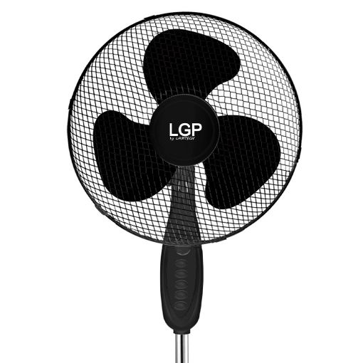 Εικόνα της Ανεμιστήρας LGP Round Base Stand Fan 45W 40cm με Χρονοδιακόπτη Black
